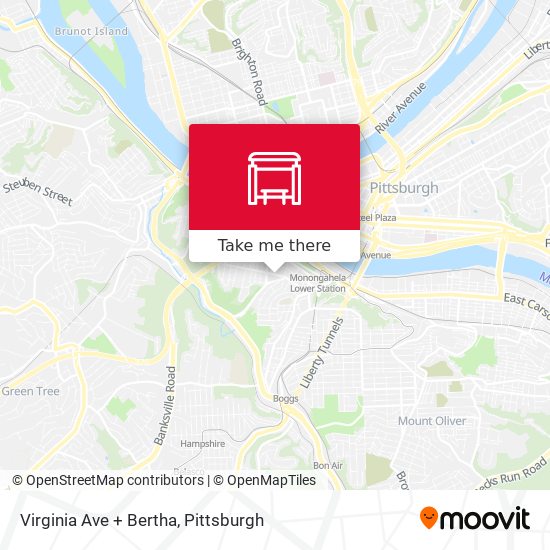 Virginia Ave + Bertha map