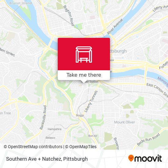 Mapa de Southern Ave + Natchez