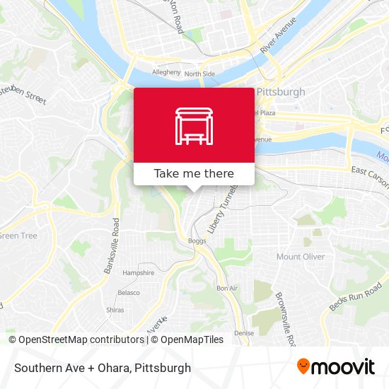 Southern Ave + Ohara map