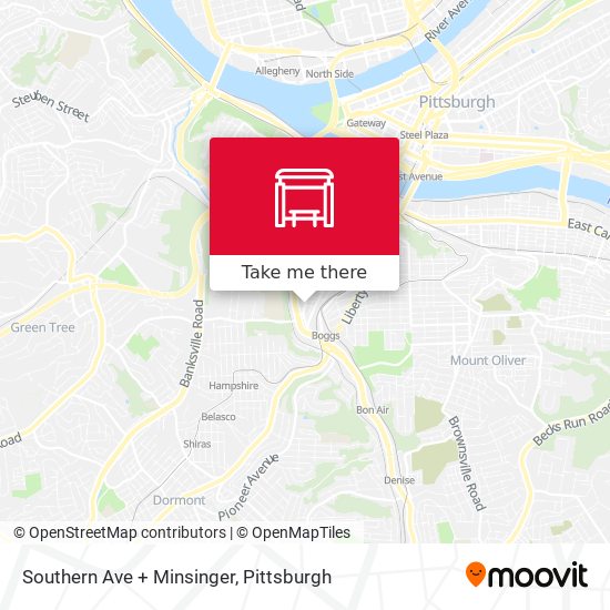 Southern Ave + Minsinger map