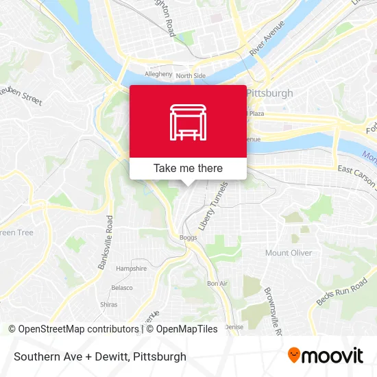 Southern Ave + Dewitt map