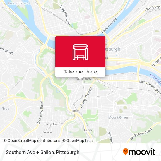 Mapa de Southern Ave + Shiloh