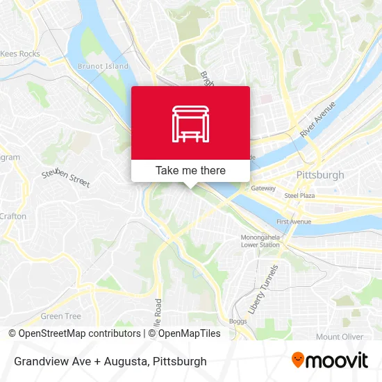 Grandview Ave + Augusta map