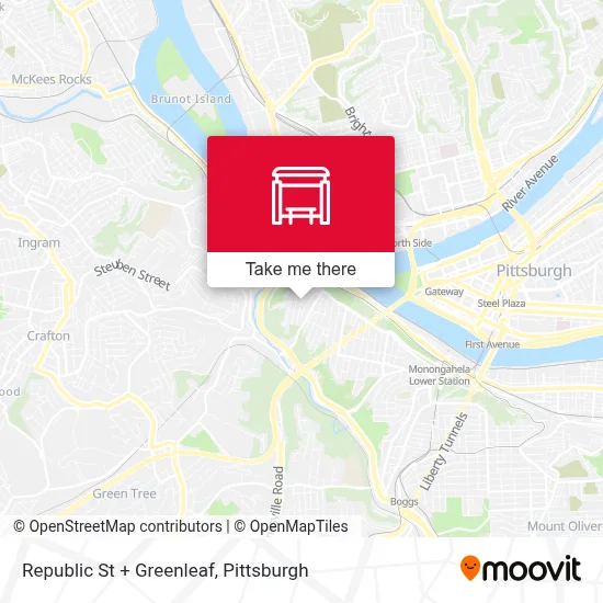 Republic St + Greenleaf map