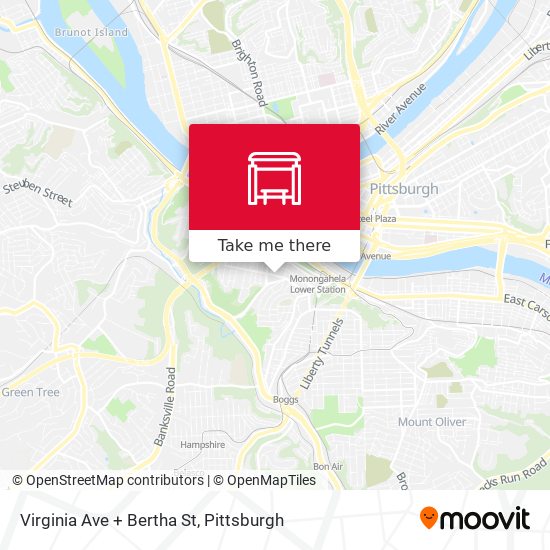 Virginia Ave + Bertha St map