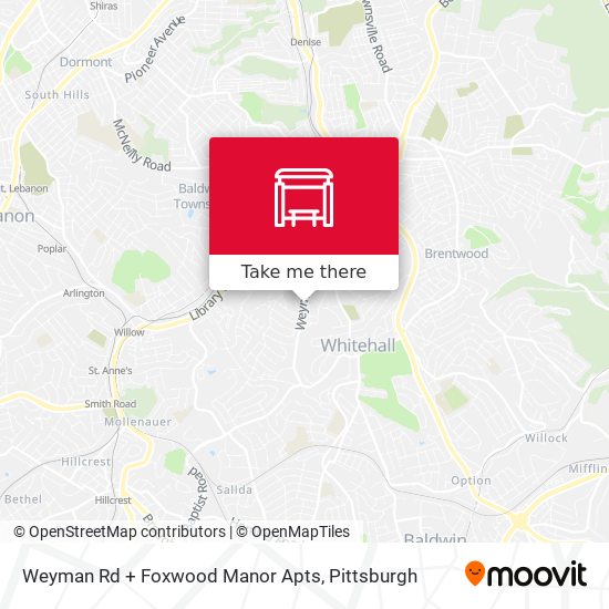 Weyman Rd + Foxwood Manor Apts map