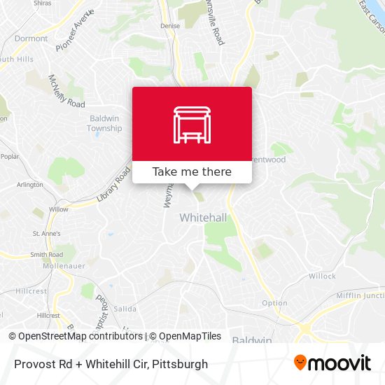 Provost Rd + Whitehill Cir map