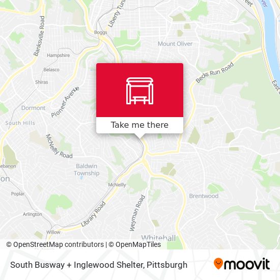 South Busway + Inglewood Shelter map