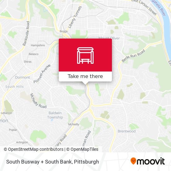 Mapa de South Busway + South Bank
