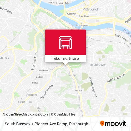 Mapa de South Busway + Pioneer Ave Ramp