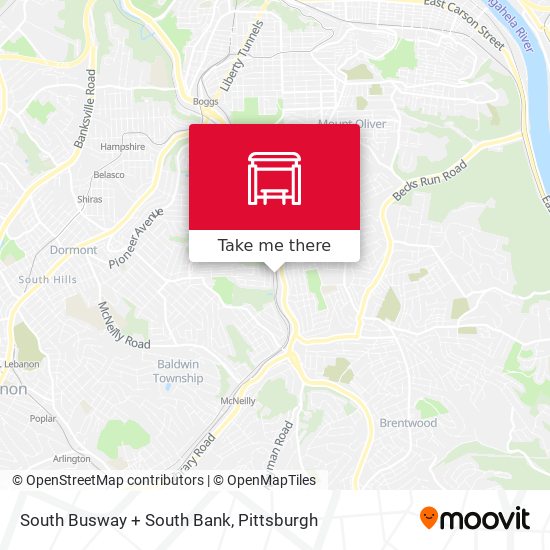 South Busway + South Bank map