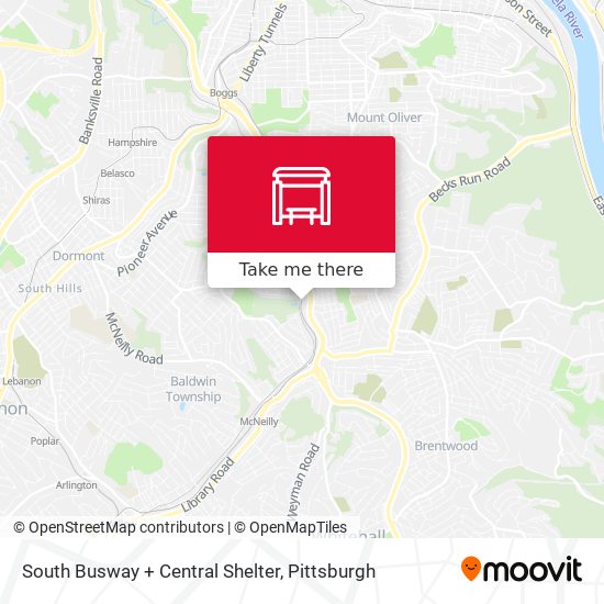 Mapa de South Busway + Central Shelter