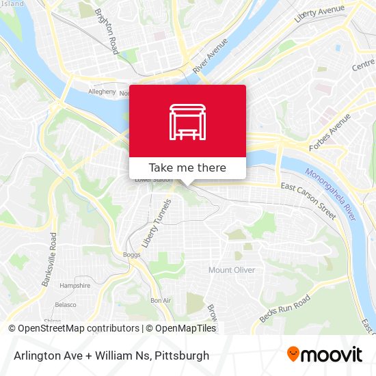 Arlington Ave + William Ns map
