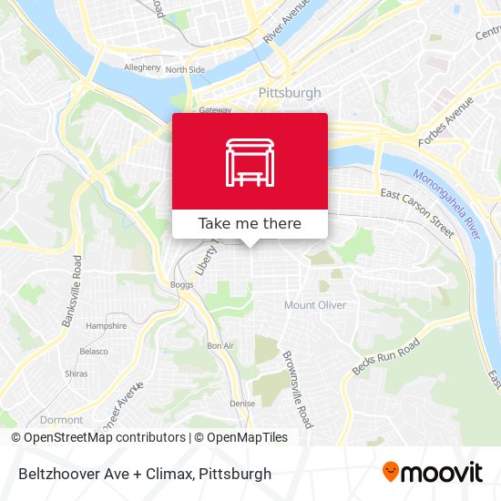 Beltzhoover Ave + Climax map