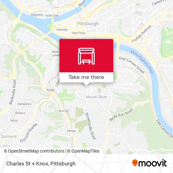 Charles St + Knox map