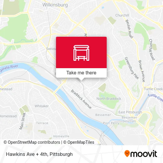 Mapa de Hawkins Ave + 4th