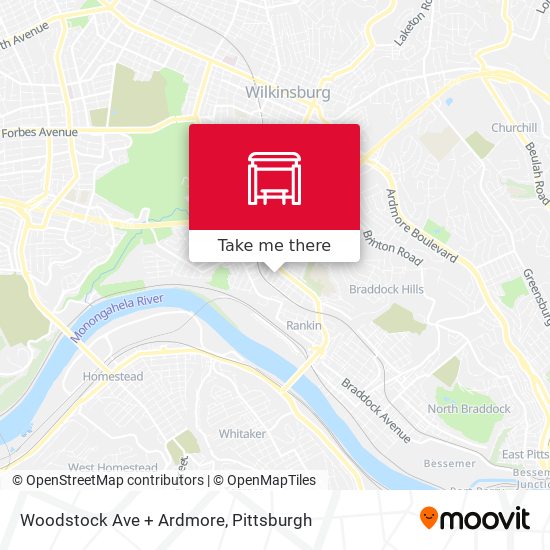 Woodstock Ave + Ardmore map