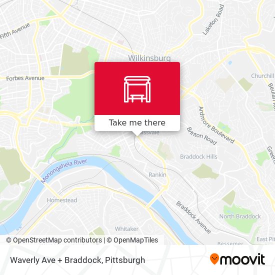 Mapa de Waverly Ave + Braddock