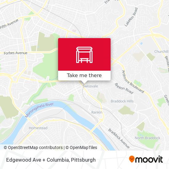 Edgewood Ave + Columbia map