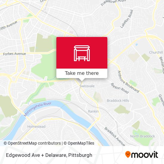 Edgewood Ave + Delaware map