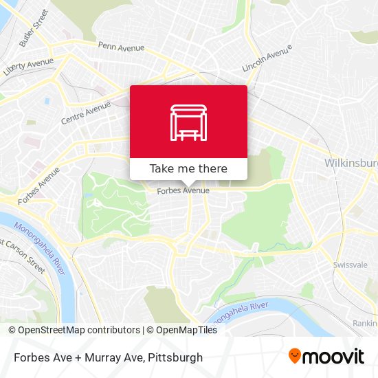 Mapa de Forbes Ave + Murray Ave