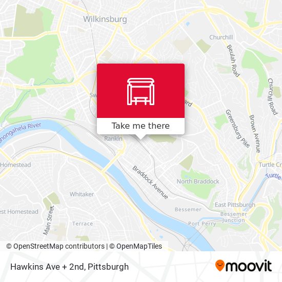 Mapa de Hawkins Ave + 2nd