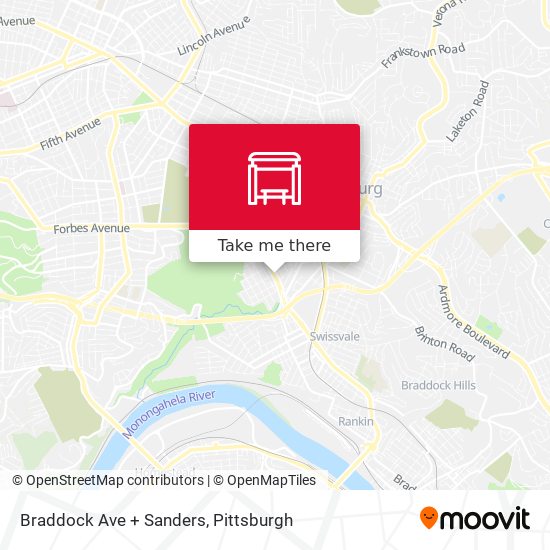 Mapa de Braddock Ave + Sanders