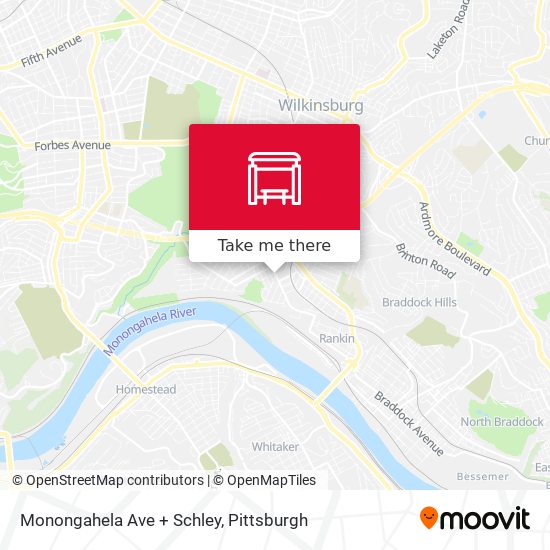Monongahela Ave + Schley map