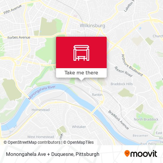 Mapa de Monongahela Ave + Duquesne