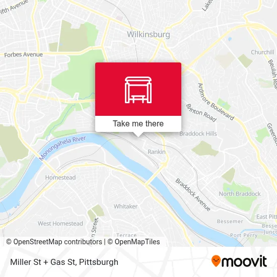 Miller St + Gas St map