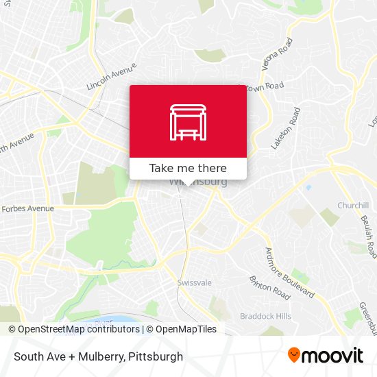 Mapa de South Ave + Mulberry