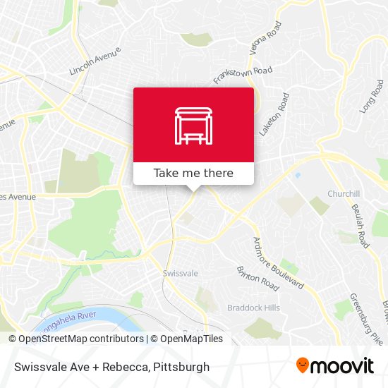 Mapa de Swissvale Ave + Rebecca