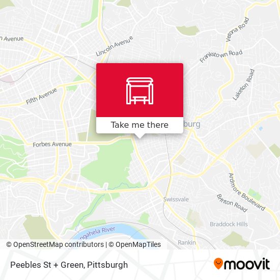 Peebles St + Green map
