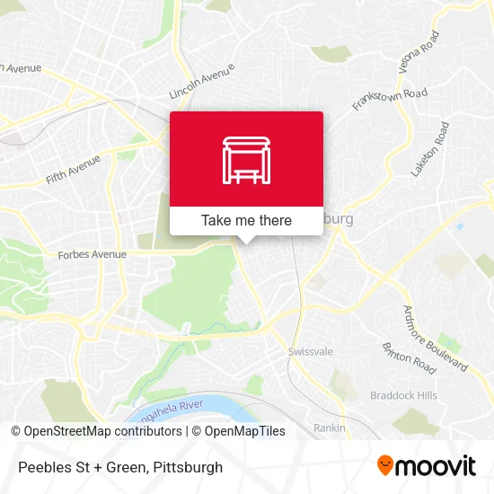 Mapa de Peebles St + Green