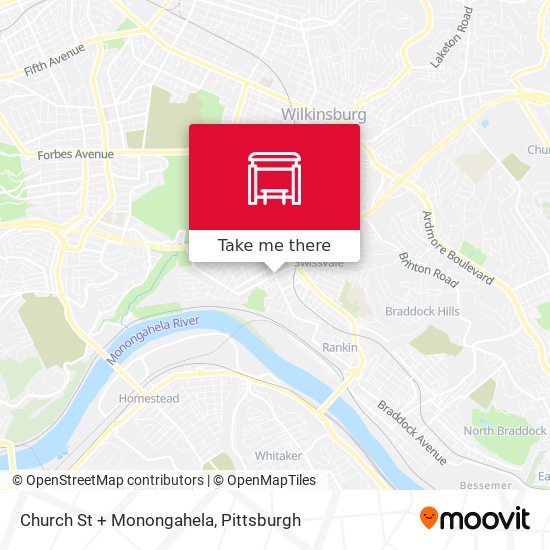 Mapa de Church St + Monongahela