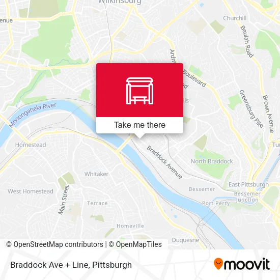 Mapa de Braddock Ave + Line
