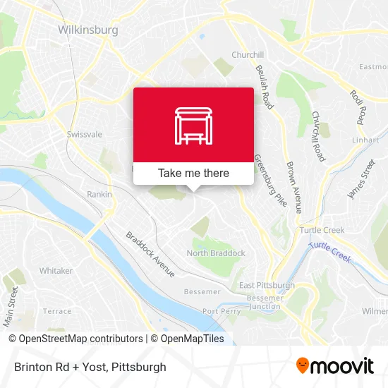 Brinton Rd + Yost map