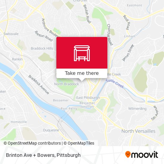 Mapa de Brinton Ave + Bowers