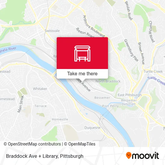 Mapa de Braddock Ave + Library