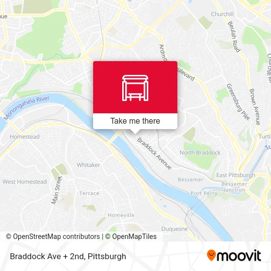 Mapa de Braddock Ave + 2nd