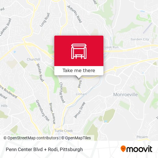 Penn Center Blvd + Rodi map