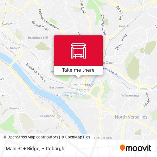 Mapa de Main St + Ridge