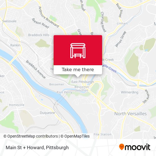 Main St + Howard map