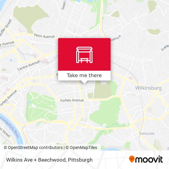 Wilkins Ave + Beechwood map