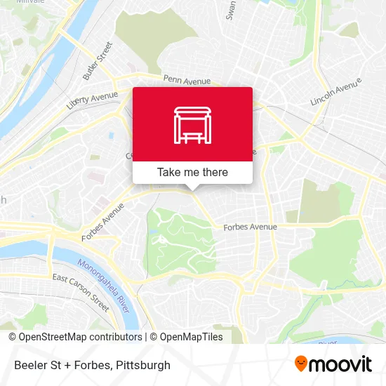 Beeler St + Forbes map