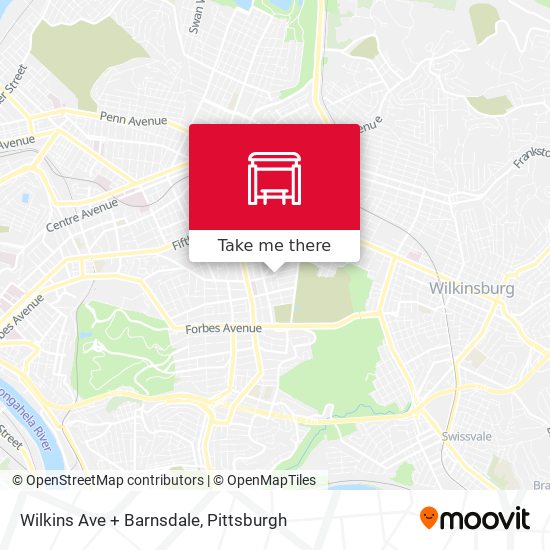 Wilkins Ave + Barnsdale map