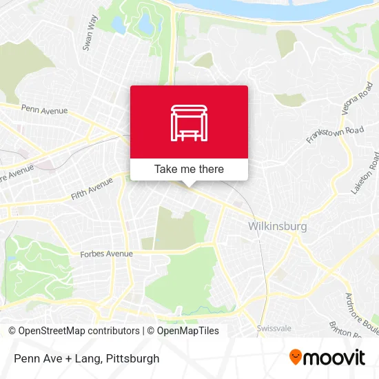 Mapa de Penn Ave + Lang