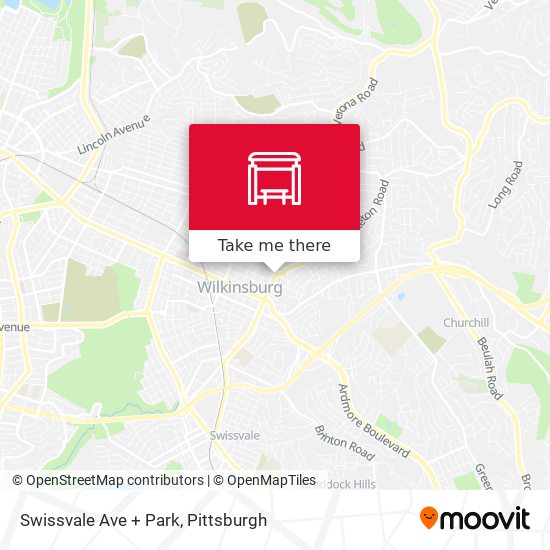 Swissvale Ave + Park map