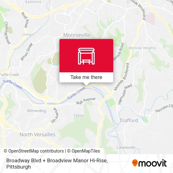 Mapa de Broadway Blvd + Broadview Manor Hi-Rise