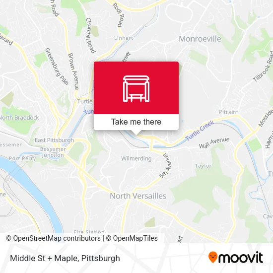 Middle St + Maple map